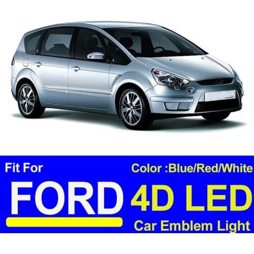 23cmx9cm 14.5cm*5.6cm Trunk Boot Emblem Light 4d Car Logo Decoration Lamp Auto Badge for Ford Kuga Fusion Fiesta Transit Ranger