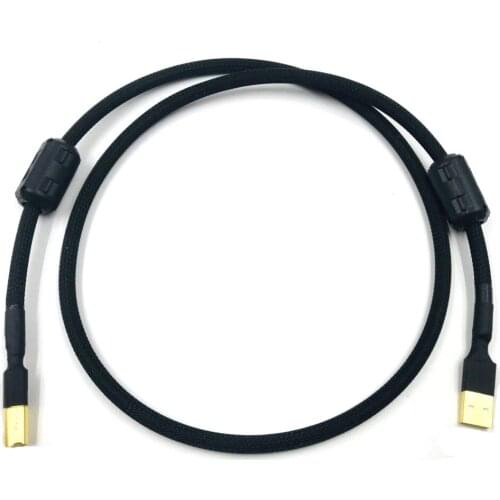 HIFI 4 cores Single Copperr USB Cable DAC A-B Digital USB 2.0 Type A to B Male Audio Cable