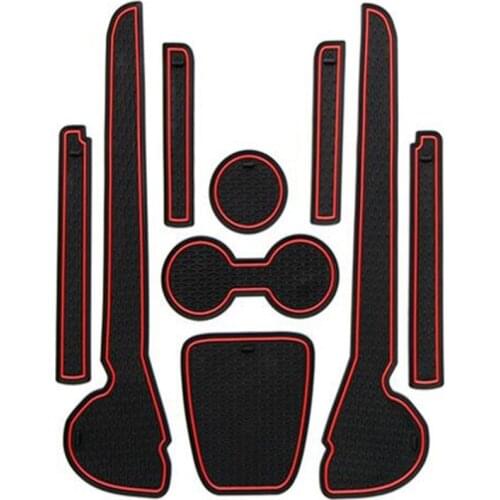 9Pcs Door groove mat for Polo GTI 2011-2016 dustproof pad water coaster anti-slip mat door groove mat coaster