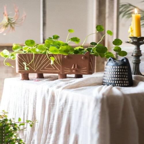 Abstract Animal FLower Utensil God Animal Spirit Art Decoration Flower Pot Soil Culture Potted Plant Creative Collection Gift