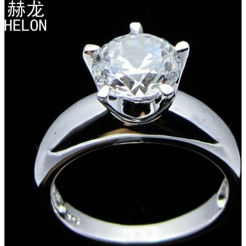 Flawless 8mm Round Cut 925 Sterling Silver Genuine AAA Graded Cubic Zirconia Exquisite Engagement Wedding Women Jewelry Ring