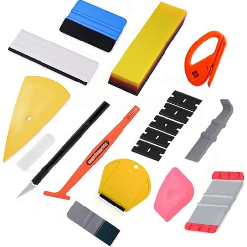 FOSHIO Vinyl Car Wrap Magnetic Sticker Stick Squeegee Scraper Tools Kit Carbon Fiber Foil Film Auto Car Wrapping Accessories