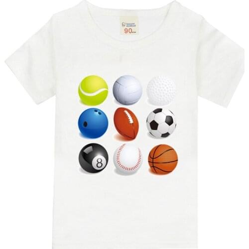 Boys Short Sleeve T Shirts For Children Football basketball T-shirt Cotton 1-8 Year Kids Clothing Baby Girls Tops Tees Clothes