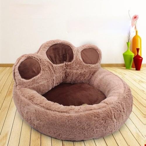 Bear paw DKennel cat and dog pet bed PP cotton teddy bed house small and medium-sized dog soft warm bed house dog basket