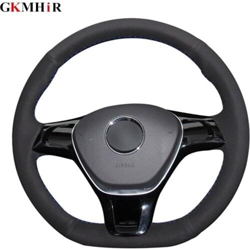 Steering Wheel Cover Suede Car Steering Wheel Cover for Volkswagen VW Golf 7 Mk7 New Polo Jetta Passat B8 Tiguan Sharan
