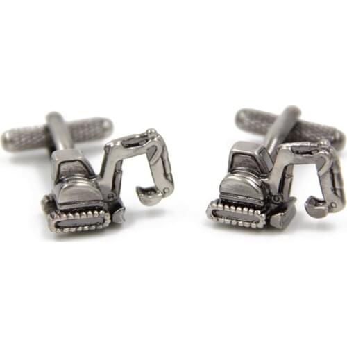 Lepton exquisite Cufflinks of excavator Design Classic Gun color digger 3D style cufflink male french shirts cuffs cufflinks