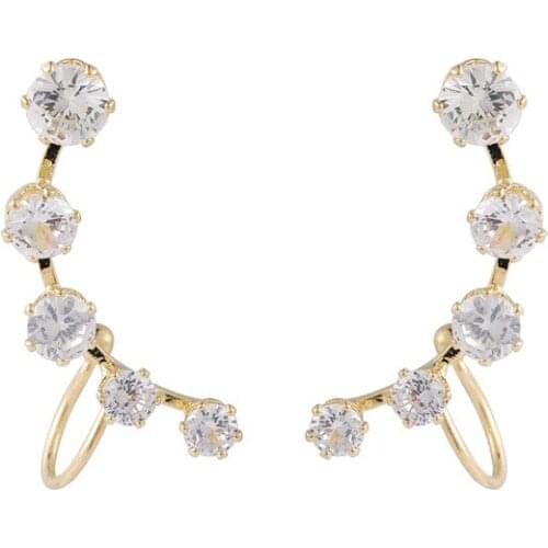 Zeojrlly Trendy Round Women Clip Earrings Simple Flash Clip Earrings Fashion Elegant Simple Jewelry Korean Earrings