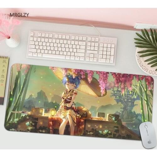 MRGLZY Genshin Impact Mouse Pad Best-selling Natural Rubber Office Mouse Pad Gaming Mouse Pad Gaming Keyboard Table Mat
