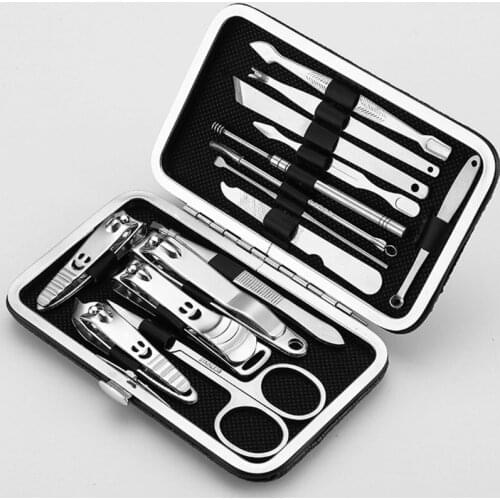 Manicure Set - 15 Pieces Nail Set Professional Pedicure Set Nail Care Case - Stainless Steel Nail Clippers