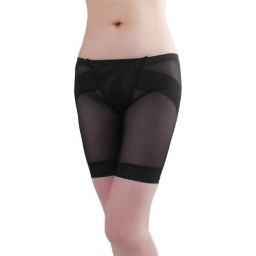 New Buttocks Breathable Mesh Underpants Leggings To Waist Sexy Transparent Panties Low Waist Recovery Body Shaper Women