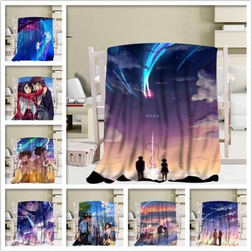 New Arrival Kimi No Na Nice Blankets 3D Printing Soft Blanket Throw On Home/Sofa/Bedding Portable Adult Travel Cover Blanket
