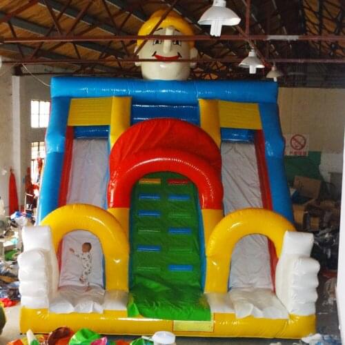 New style cartoon castle bouncy inflatable climbing wall