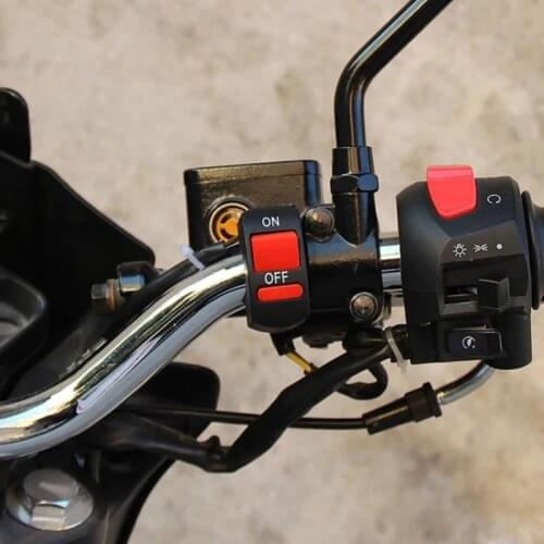 Motorcycle Switches Bullet Connector Handlebar Switches ON/OFF Button Connector
