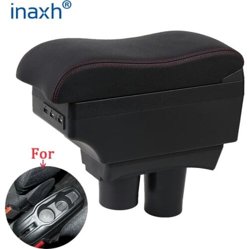 For Peugeot 301 Armrest For Citroen c-elysee Car Armrest box 2014 2015 2016 Retrofit parts Interior Storage box 3USB LED