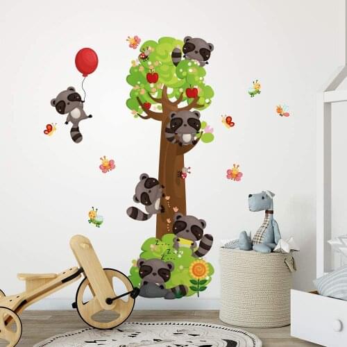 R00273 forest animals tree wall stickers decor mural baby nursery kindergarten