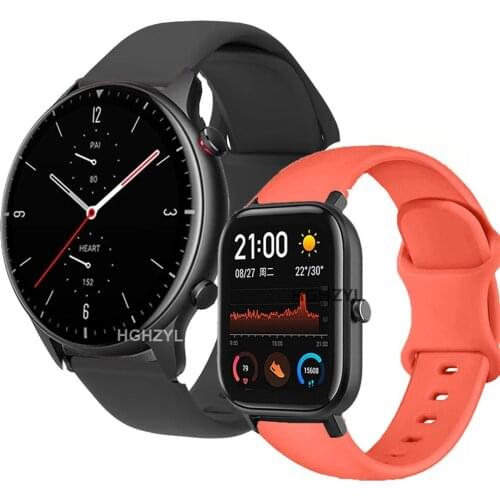 Smart Watch Band For Amazfit GTR 2 Silicone Wrist Strap For Xiaomi Huami Amazfit GTR 42 47mm GTR2 GTS2 Mini Bip U/S Bracelet