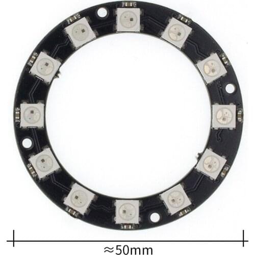 RGB LED Ring 12 Bits WS2812 5050 RGB LED With Integrated Driver Module