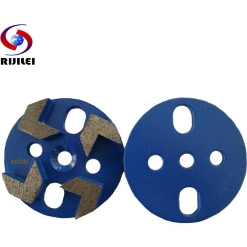 RIJILEI 12 PCS/Set 80mm Magnetic Arrow Segments Diamond Grinding Disk for Concrete Floor 3" Diamond Grinding shoes disc U30B