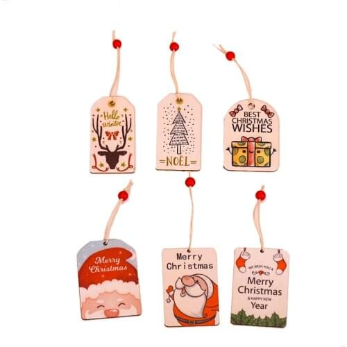 Adornos Navidad 2021 Natal Christmas Tree Decoration Wooden Christmas Drop Qrnament
