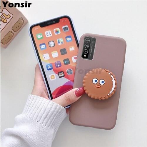 For Honor10X lite 10 X Lite Silicon Case Cartoon Phone Holder Cover For Huawei Honor 10X Lite Ring Stand Cases 6.67inch