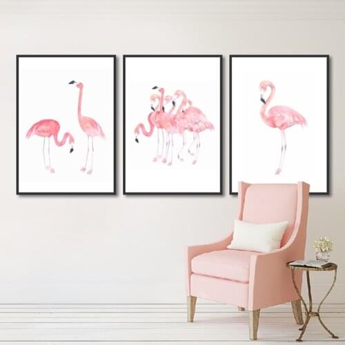 Modern Flamingo Abstract Prints For Living Room And Bedroom Housing Decoration On The Wall Paintings Canvas Pictures Artwork