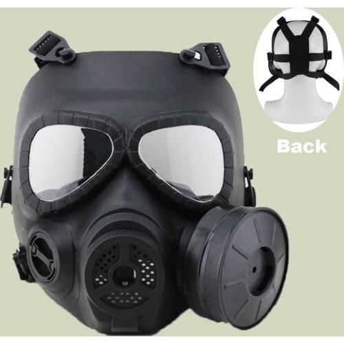 Airsoft Tactical Mask Anti-Fog PC Lens Protective Single Fan Filtration Mask Outdoor BB Gun Paintball Shooting Hunting Equipment