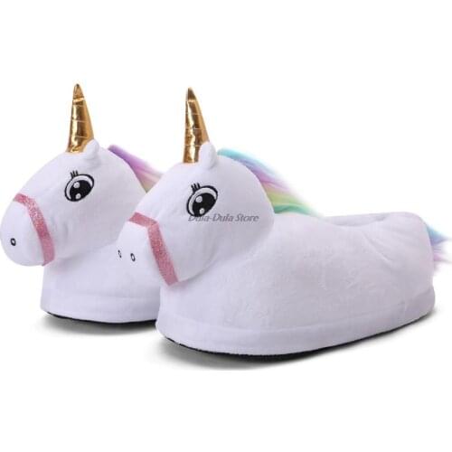 Winter Lovely Home Slippers Warm Soft Shoes Women Unicorn Slippers Animals Slippers for Girls Kigurumi Unicorn Slippers Toddler