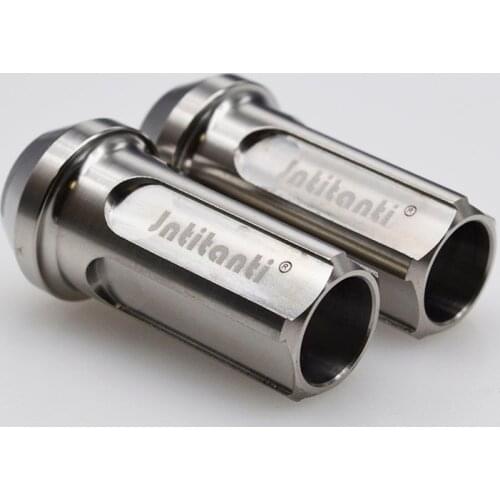 Silver M12*1.25*45 cone seat Gr5 titanium anti-theft lug nut with open end