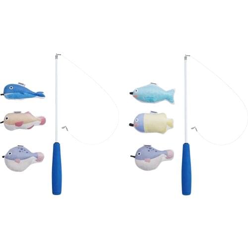 Retractable Cat Toys, Cat Teaser Wand with 3 Assorted Interactive Fishing Teaser, Cat Toys for Exercising Kitten and Cat