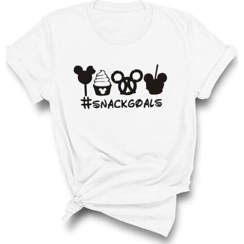 LINNA Ladies Fashion Cartoon Ears Ladies Girls Summer Clothes T-shirt Ladies Women Tops T-shirt Women T-shirts