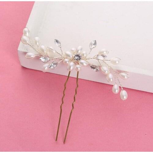1Pc Women Fashion Shiny Faux Pearl Charm Hairpin Hair Clasp Cute Clip Gift