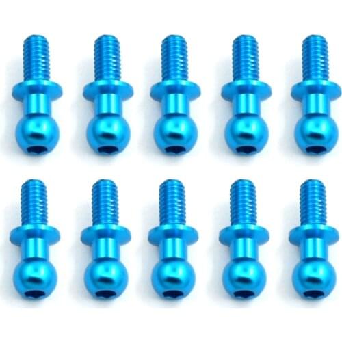 10Pcs M3 Metal Hex Ball Head Screws for Tamiya TT01 TT02 Sakura D5 1/10 RC Drift Car Spare Parts Universal