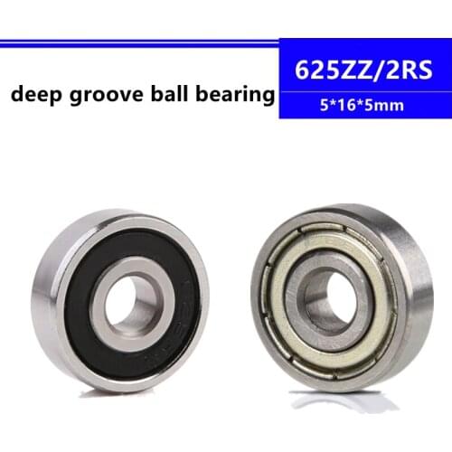 50/100pcs 625ZZ 625-2RS 625-2Z 625RS 625 2RS miniature ball bearing 5*16*5 mm deep groove ball bearing 5x16x5 mm R-1650HH