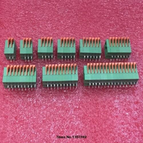 50PCS KF141V-2.54 KF141V 2P/3P/4P/5P/6P/7P-20P Can be spliced terminals 2.54mm Pitch Straight PCB Spring Teminal Block Connector