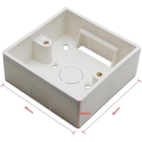 86*86mm Wall Mounted Junction Box for Curtain Blind Switch White Color Installation Box for QCSMART WiFi Curtain Switch