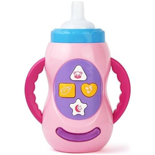 Milk Bottle LED Flashing Toy Phone Simulation Baby Bottle With Sound and Light Child Musical Feeding Bottle Educational Toy Kids