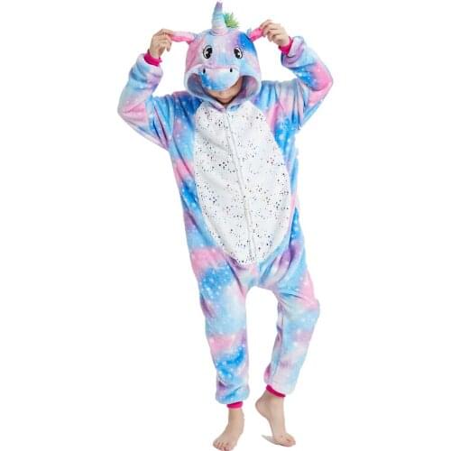 One Piece Hooded Girls Onesies Jumpsuits Childrens Kigurumi Pajamas Baby Sleepwear Toddler Unicorn Kigurumi Pajama