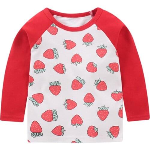 ZWY1192 New Arrival Autumn and Spring Girls T-shirt Boys Character Pattern Cotton Long-sleeve Tee Sets Children Clothing
