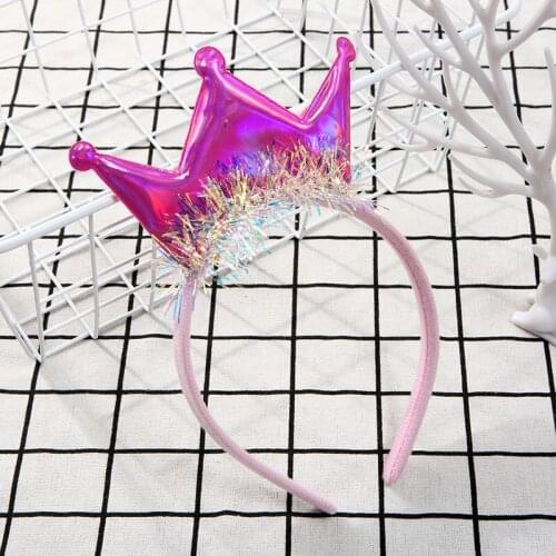 Kids Cute Crown Girl Princess Headband Makeup Hair Accessories For Fashion Birthday Party Styling Tools Headwear