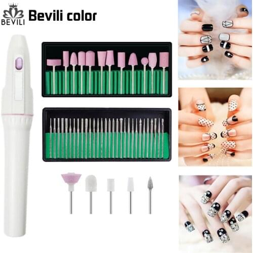 Electric Nail Drill,Electric Nail File,Acrylic Nail Tools,Portable Electric Nail Kit,Pen Shape Finger Toe Nail Care