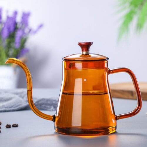 Handmade coffee pot high borosilicate pour-over kettle transparent Thermos Pot coffee maker pitcher espresso
