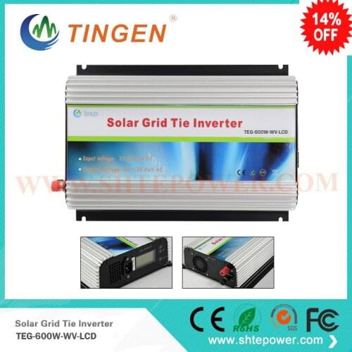 Solar on grid mini inverter with lcd display and mppt function dc input to ac output 24v to 220v