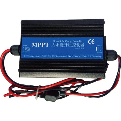 MPPT Solar Charge Controller Boost Step-up Charger 24/36/48/60/72V Storage Battery Charging Voltage Regulator Current Meter