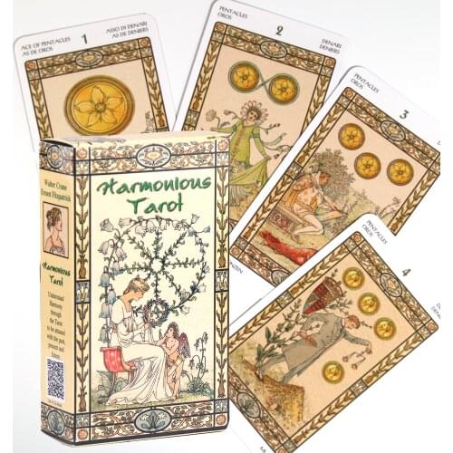Harmonious Tarot A 78-Card Deck And A Full-Color Pdf Guidebook Oracle Traditional Card Game Board Game Vice Versa Secret Langua