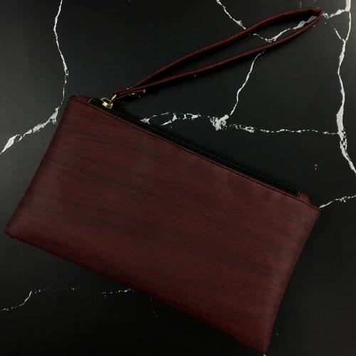 2019 New Fashion Wood Pattern Coin Purse Men Women Wallets Pu Leather Bag Zipper Small Clutch Phone Holder Wristlet Slim Handbag