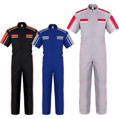 New overalls men women work uniforms dust-proof wear resistant clothing jumpsuit factory auto repairmen summer working coveralls