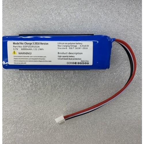 HST New Replacement GSP1029102A 6000mah Battery for JBL Charge 3 2016 Version Speaker battery 1x New Replacement GSP1029102A 6