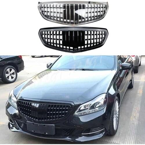 Car Front Racing Facelift Bumper Grill Upper Grille Cover For Mercedes-Benz W212 E-Class 2014-2015 Maybach Style