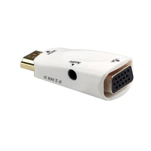 New 1080P USB HDMI Male to VGA Female TV AV Converter Adapter HDTV PC Whtie Free Shipping