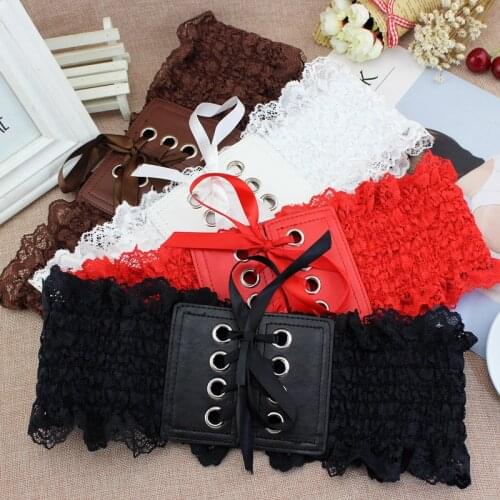 65cm Female Elastic Waistband Wide Lace Elastic Belt for Women Stretch Band Cinch Waistband Dress Clothing Accessories